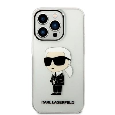 3. Karl Lagerfeld Ikonik Karl Hülle für iPhone 14 Pro – transparent
