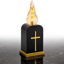 Batteriebetriebene LED-Kerze mit Timer-Laterneneinsatz, 16 cm