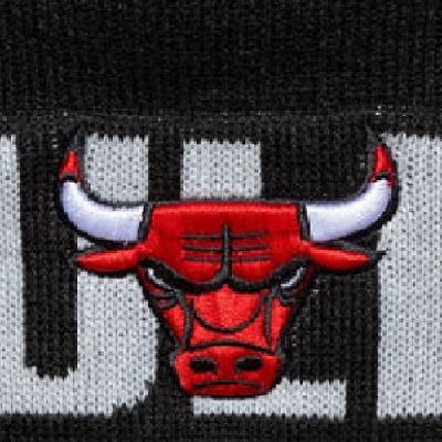 3. New Era NBA Chicago Bulls Wordmark Strickmütze mit schwarzem Bündchen - 60691260