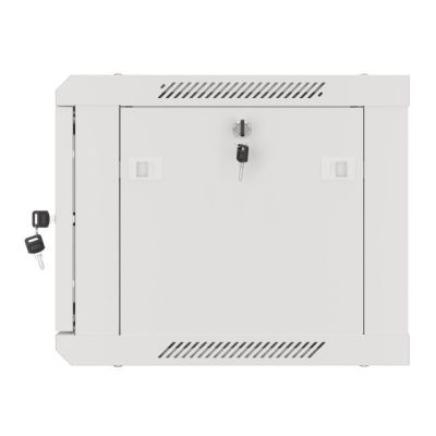 10. LANBERG Wandregal 19" 6HE 600x450 Metalltür Grau (Bausatz) WF01-6406-00S