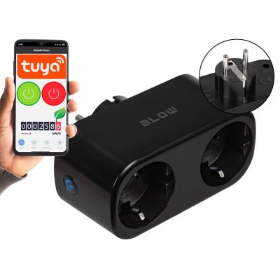 5. BLOW SMART DOPPELSTECKDOSEN-KONTROLLE MIT WLAN-FUNKTION TUYA SCHWARZ
