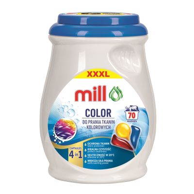 2. MILL PROFESSIONAL 3er-Pack Waschmittelkapseln, Farbe, 70 Stück.
