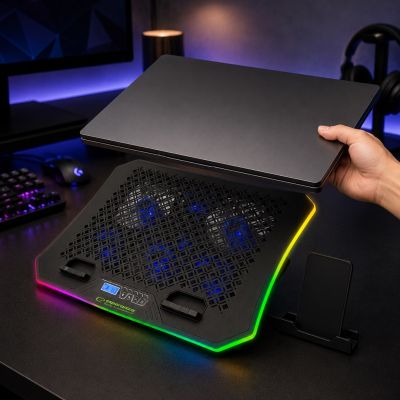 15. ESPERANZA Gaming-Kühlständer mit RGB-Handyhalterung GALERNE EGC109