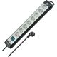 Brennenstuhl 1951580101 Regleta, 230 V, Schwarz und Hellgrau, 49 cm Verteiler 5 m 8 x Netzwerkdose Innenbereich Schwarz, Hellgrün