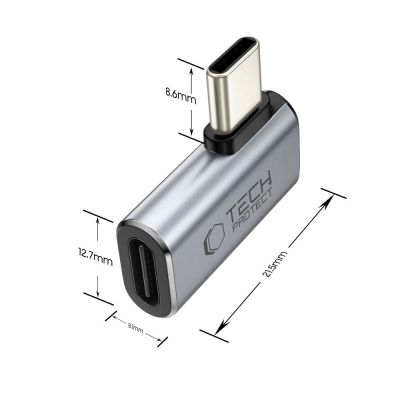 2. Tech-Protect Ultraboost AA01 USB-C Winkeladapter - Grau