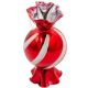 2. GLAS-CHRISTBAUMKUGEL IN BONBONFORM MICA ROT
