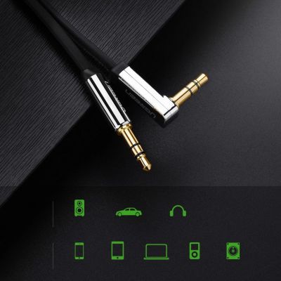 5. Ugreen Flachkabel AUX Audiokabel 3,5 mm Miniklinke 3m Silber (10728)