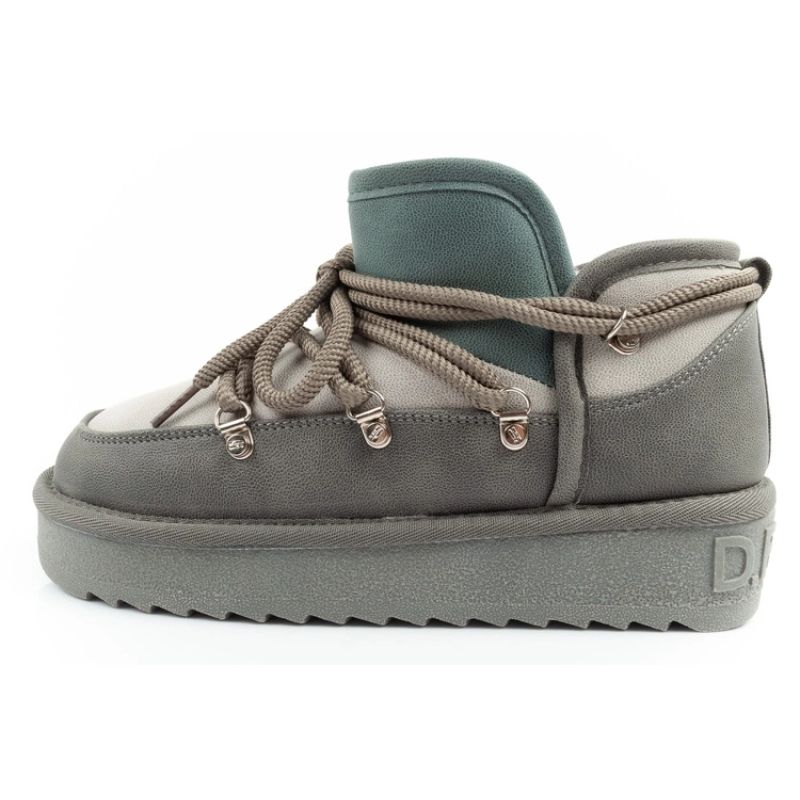 2. D.Franklin Damen Winter Schneestiefel Modische isolierte Stiefeletten Grau