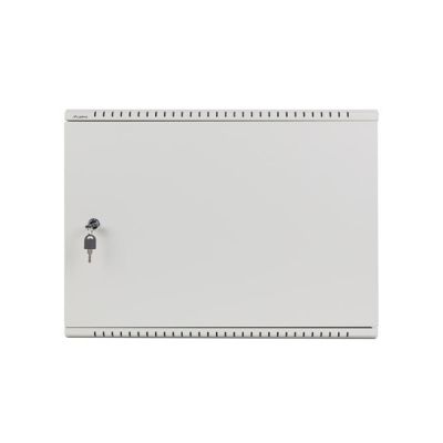 5. Lanberg Rack-Schrank, Wandmontage, 19" 4U+3U, 540x200, flaches Profil, grau (montiert)