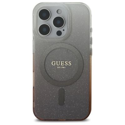 3. Guess IML Glitter Gradient MagSafe-Hülle für iPhone 16 Pro Max – braun