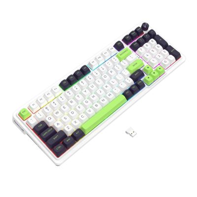 7. REDRAGON K686WBG-RGB-MAX Eisa Max Tastatur USB + RF Wireless + Bluetooth Weiß, Schwarz