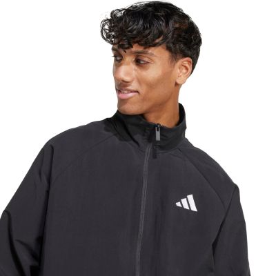 5. adidas Essential Windbreaker-Jacke für Herren mit kleinem Logo, Schwarz, JM1772
