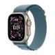 Apple Watch Ultra 3 GPS + Cellular 49 mm Gehäuse aus natürlichem Titan mit hellblauem Alpine Loop – Klein