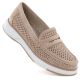 Sergo Leone MK098H Damen-Schuhe mit durchbrochenem Muster in Nude.