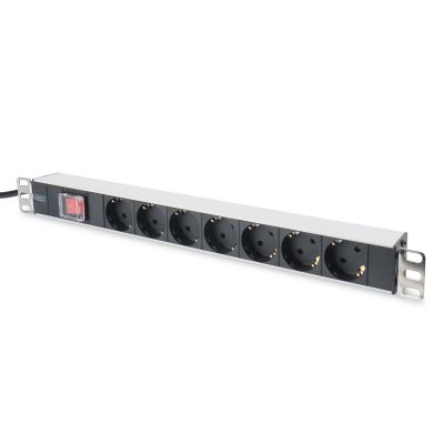 19-Zoll-Rack-PDU 7x Schuko