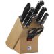 2. ZWILLING Messerblock 35662-000-0 Set mit 5 Messern in einem Holzblock