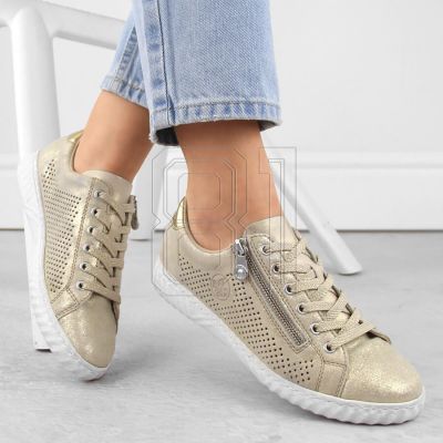 16. Rieker W RKR694 bequeme Lederschuhe, beige