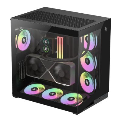 12. GameMax NEX C56 BK Midi-Tower-Computer-Sicherheits- und Halterungssystem Schwarz