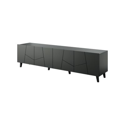 2. ETNA TV-Schrank 200x42x52 schwarz matt