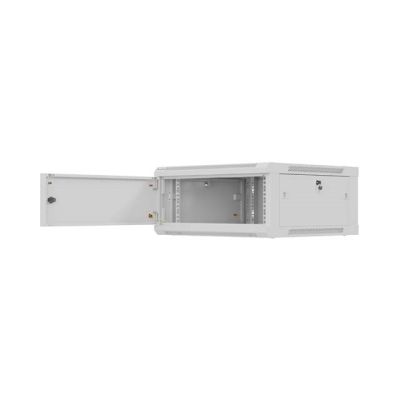 2. LANBERG Wandregalschrank 19" 4HE 600x600 GRAU METALLTÜR (BAUFLAUF)