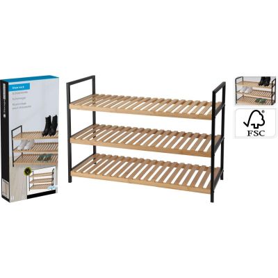 12. SCHUHREGAL, 3 EBENEN, BAMBUS, AUSGEZEICHNETE HAUSHALTSWAREN