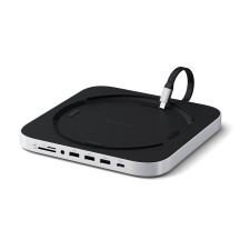 Satechi Stand & Hub – Ständer und Hub für Mac Mini/Studio (USB-C 3.2, USB-A 3.2, 2x USB-A 3.0, 3,5-mm-Klinkenbuchse, Micro-/SD-Anschluss, NVMe/M.2 SATA SSD)