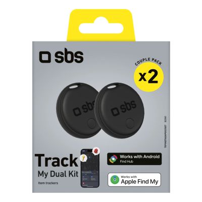 2. SBS Universal-Ortungshilfe Track My Dual, 2er-Set – schwarz