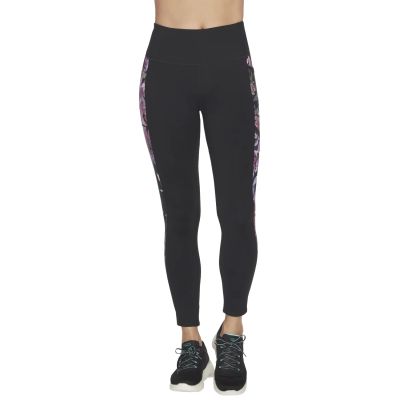 Skechers Ultraviolet Leggings mit hoher Taille und voller Länge WLG249-BKPR Schwarz L
