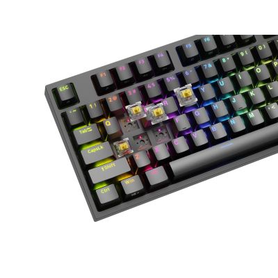 12. GENESIS Thor 404 TKL Gaming-Tastatur USB QWERTY Amerikanisches/Internationales Schwarz