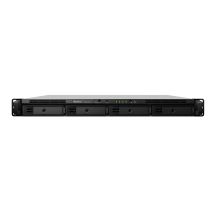 Synology RS1619xs+ NAS; 1U-Rack; 4x (3,5"-SATA-HDD/2,5"-SATA-HDD); Intel Xeon D-1527; 8 GB DDR4 ECC UDIMM (max. 64 GB), 4x 1GbE RJ-45