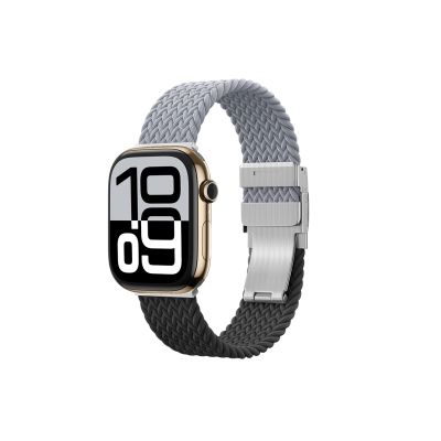 3. 2er-Set AmazingThing Blend Band für Apple Watch 45/46/49 mm - Grau-Schwarz/Grau
