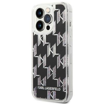 2. Karl Lagerfeld KLHCP14LLMNMK iPhone 14 Pro 6.1" Hardcase schwarz / schwarz Liquid Glitter Monogram