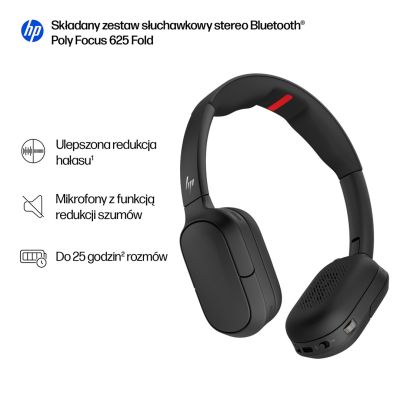 31. HP Poly Faltbares Stereo-Bluetooth-Headset Focus 625