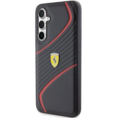 2. Ferrari Twist Metal Logo Hülle für Samsung Galaxy S23 FE – Schwarz