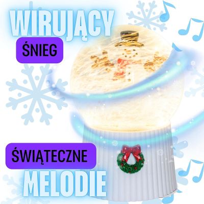 5. SPIELENDE SCHNEEKUGEL 147 MM LED SCHNEEMANN