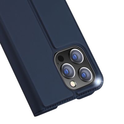 3. Dux Ducis Skin Pro Holster Flip Cover für iPhone 14 Pro Max blau