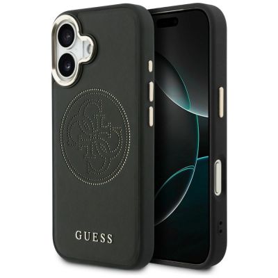 Guess Perforierte 4G MagSafe Hülle für iPhone 17 - Schwarz