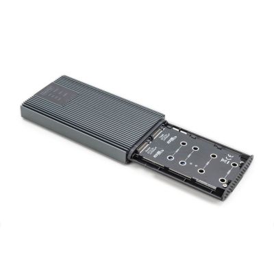 12. USB 3.1 Typ-C Klonstation/Gehäuse für M.2 NVMe 20 Gbit/s SSDs, Aluminium, werkzeuglos