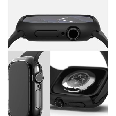 4. Ringke Slim Clear & Matte Black 2-Pack Hülle für Apple Watch 12 (46 mm)