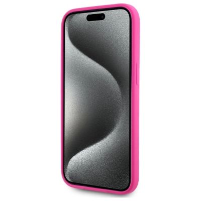 5. Karl Lagerfeld KLHMP15SSKHPPPLF iPhone 15 6,1" Fuchsia/Fuchsia Hardcase Silikon Karl Head Print MagSafe