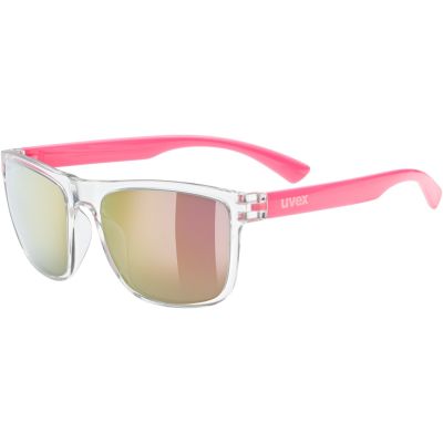 5. Uvex Rookie Multisportbrille, durchsichtig, für Jungen und Mädchen, Vollrand, rosa, transparent