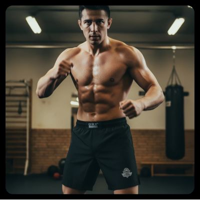 16. Schwarze DBX Bushido MMA-Shorts