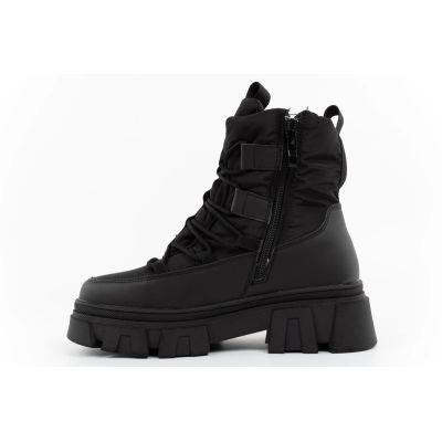 2. Lee Cooper Damen-Winterstiefel, schwarz, gefütterte Stiefeletten mit Reißverschluss
