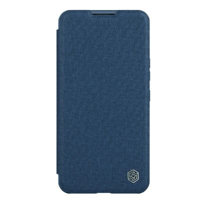 2. Nillkin Qin Cloth Pro Case Hülle für iPhone 14 Plus Kamera Cover Holster Cover Flip Case Blau