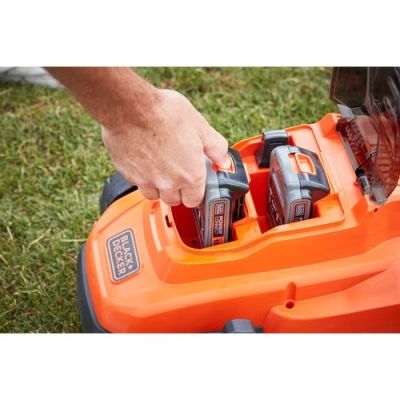11. Black & Decker BCMW3318L2 Akku für Rasenmäher, schwarz/orange