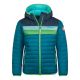 Trollkids Eikefjord Ultra-Light-Polyfiber-Jacke dunkelpetrol/mystisches Blau/frisches Grün/arktisches Blau (463-112)