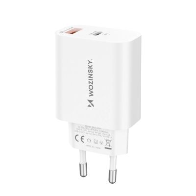 3. Wozinsky WLS-20W 20W USB-A/USB-C-Wandladegerät mit 1 m USB-C-Kabel – Weiß