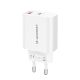 3. Wozinsky WLS-20W 20W USB-A/USB-C-Wandladegerät mit 1 m USB-C-Kabel – Weiß