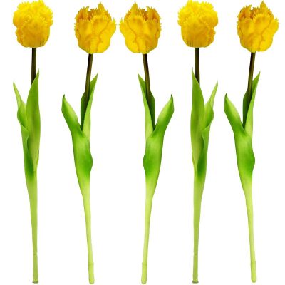 21. Gelbe Tulpe, 38 cm, naturgetreue Frühlingsdekoration