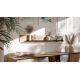 2. OVO Regal 130x20xH15 Eiche/Beton
